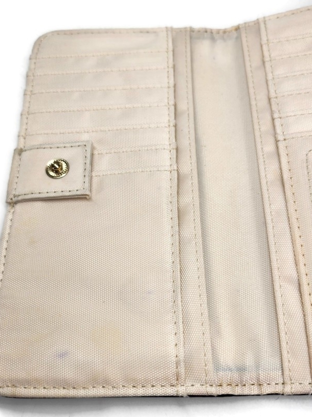 Spartina 449 West RFID Bluff Black & Ivory Woven Linen Leather Bi-Fold Wallet - Picture 9 of 13